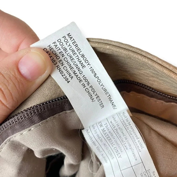 Hibou Tan Shoulder/Crossbody Bag with Braid &  Zipper Details - Picture 16 of 16